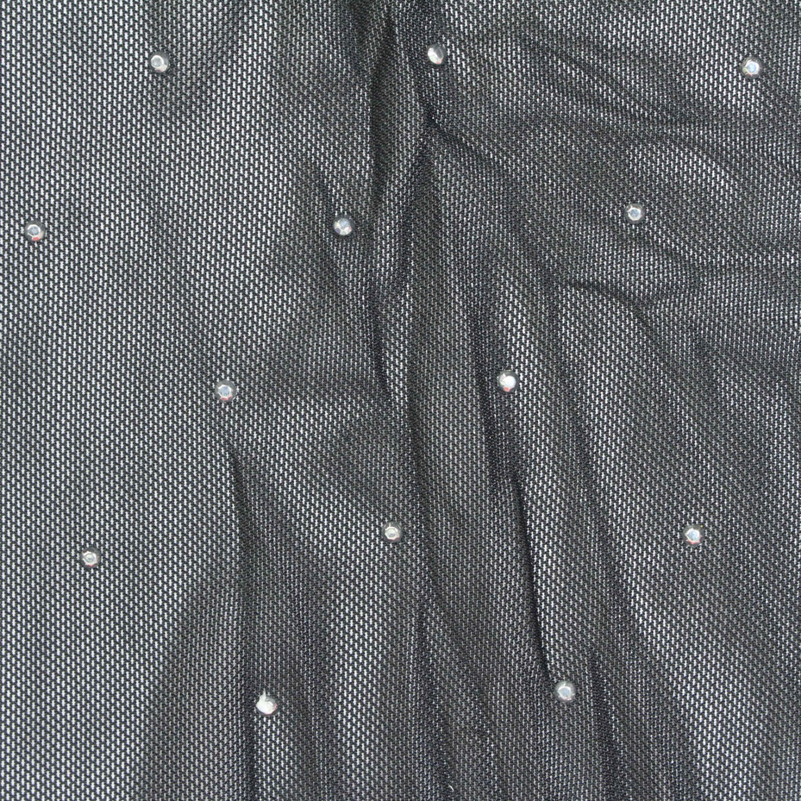Knit Polyester Mesh with Hotfix Rhinestone finish