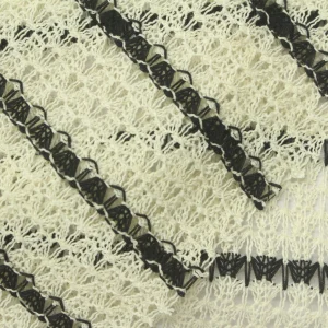 Vải rib Polyester hoàn tất Jacquard